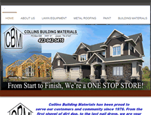 Tablet Screenshot of collinsbuildingmaterials.com